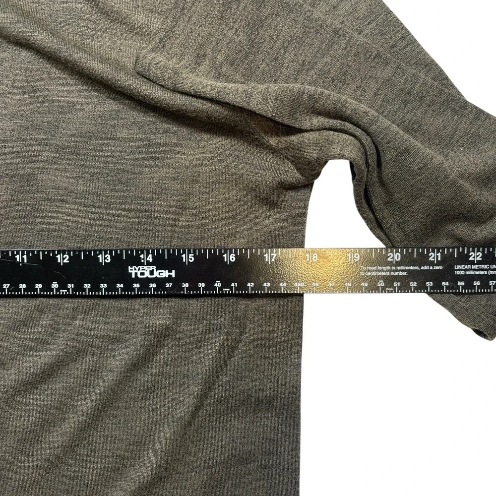 Theory Shirt Mens Long Sleeve Contrast Henley‎ Snap Green Small